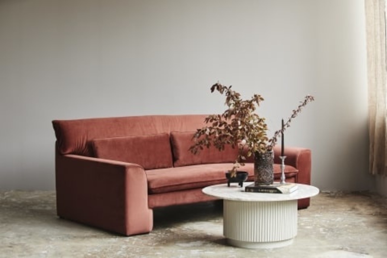 Nordal Geo sofa - rust red Nordal Geo sofa - rust red
