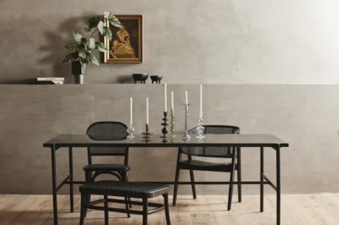Nordal Sesdia matbord - blank svart