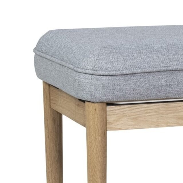 Hubsch Bank met kussen - naturel/grijs