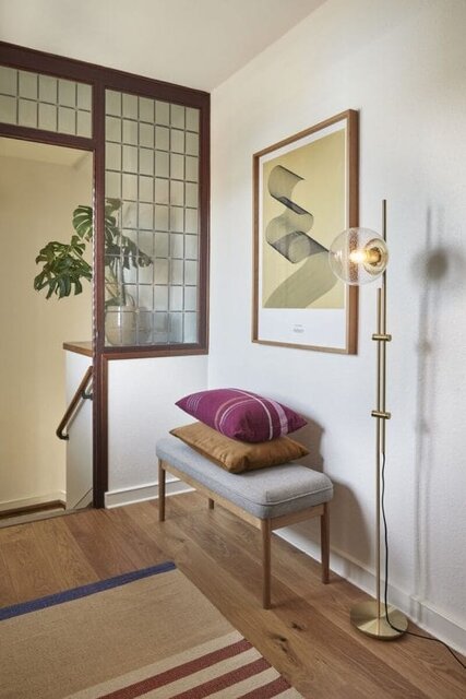 Hubsch Divano con cuscino - naturale/grigio Hubsch Divano con cuscino - naturale/grigio