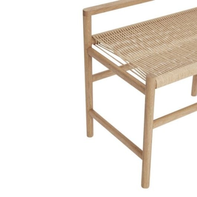 Hubsch Benk eik - natur/off white
