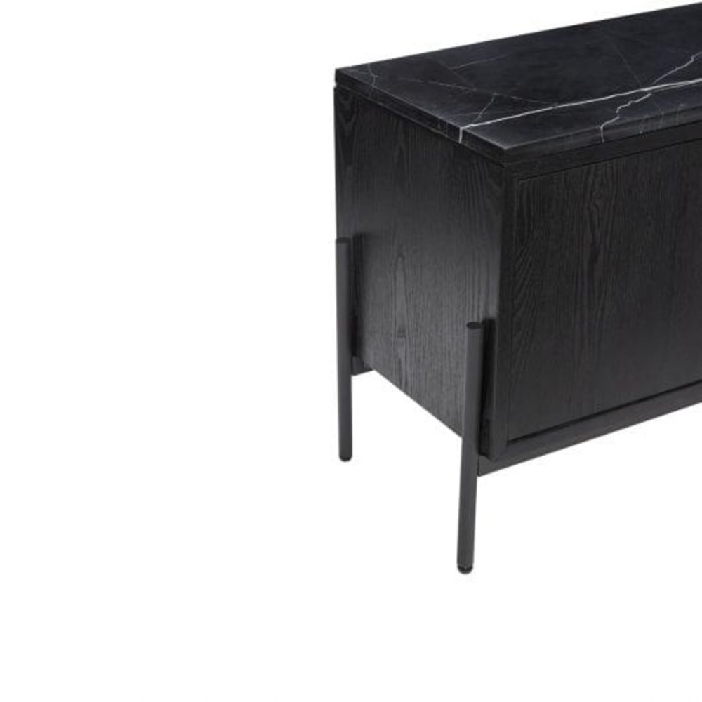 Hubsch Sideboard metall/marmor - schwarz