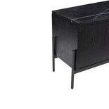 Hubsch Sideboard metal/marble - black