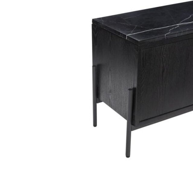 Hubsch Sideboard metall/marmor - schwarz