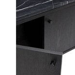 Hubsch Sideboard metall/marmor - schwarz
