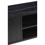 Hubsch Sideboard metal/marble - black