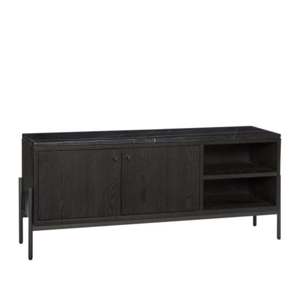 Hubsch Dressoir metaal/marmer - zwart Hubsch Dressoir metaal/marmer - zwart