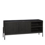 Hubsch Sideboard metall/marmor - schwarz