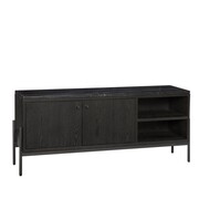 Hubsch Sideboard metall/marmor - schwarz