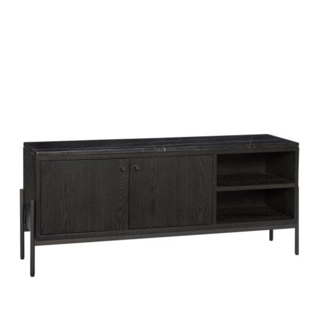 Hubsch Sideboard metall/marmor - schwarz