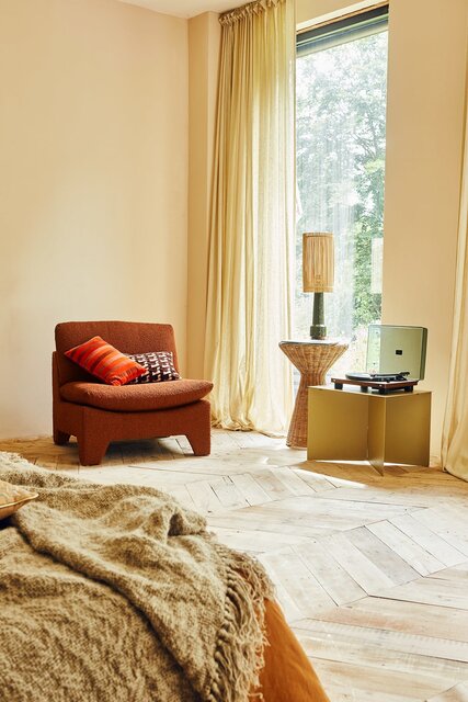 HKliving Table d'appoint haute en rotin HKliving Table d'appoint haute en rotin