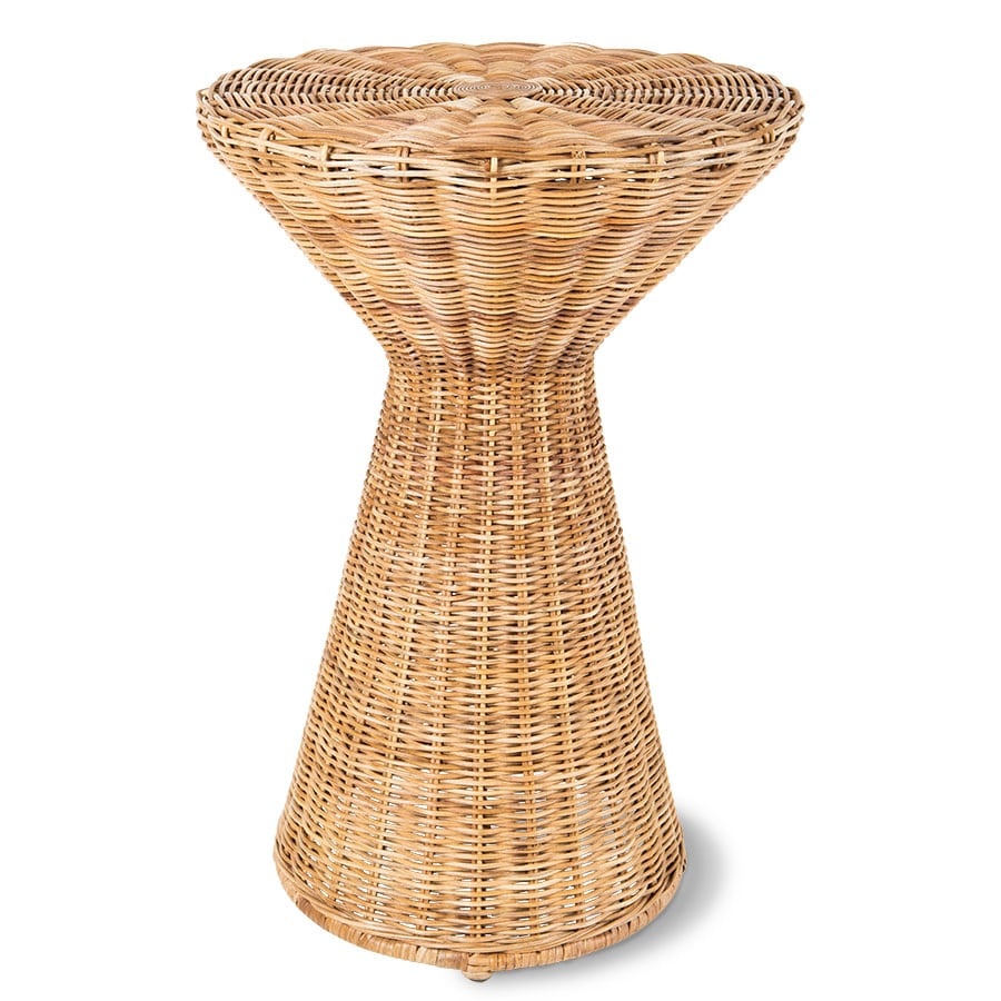 HKliving Table d'appoint haute en rotin
