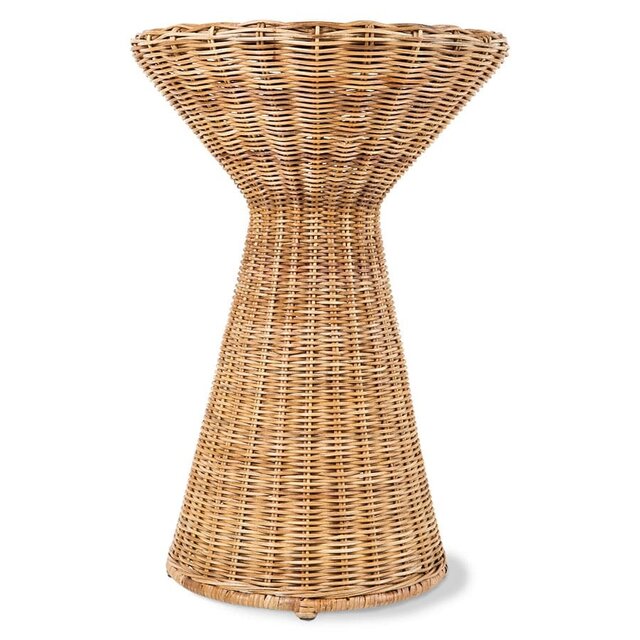 HKliving Rotan bijzettafel hoog