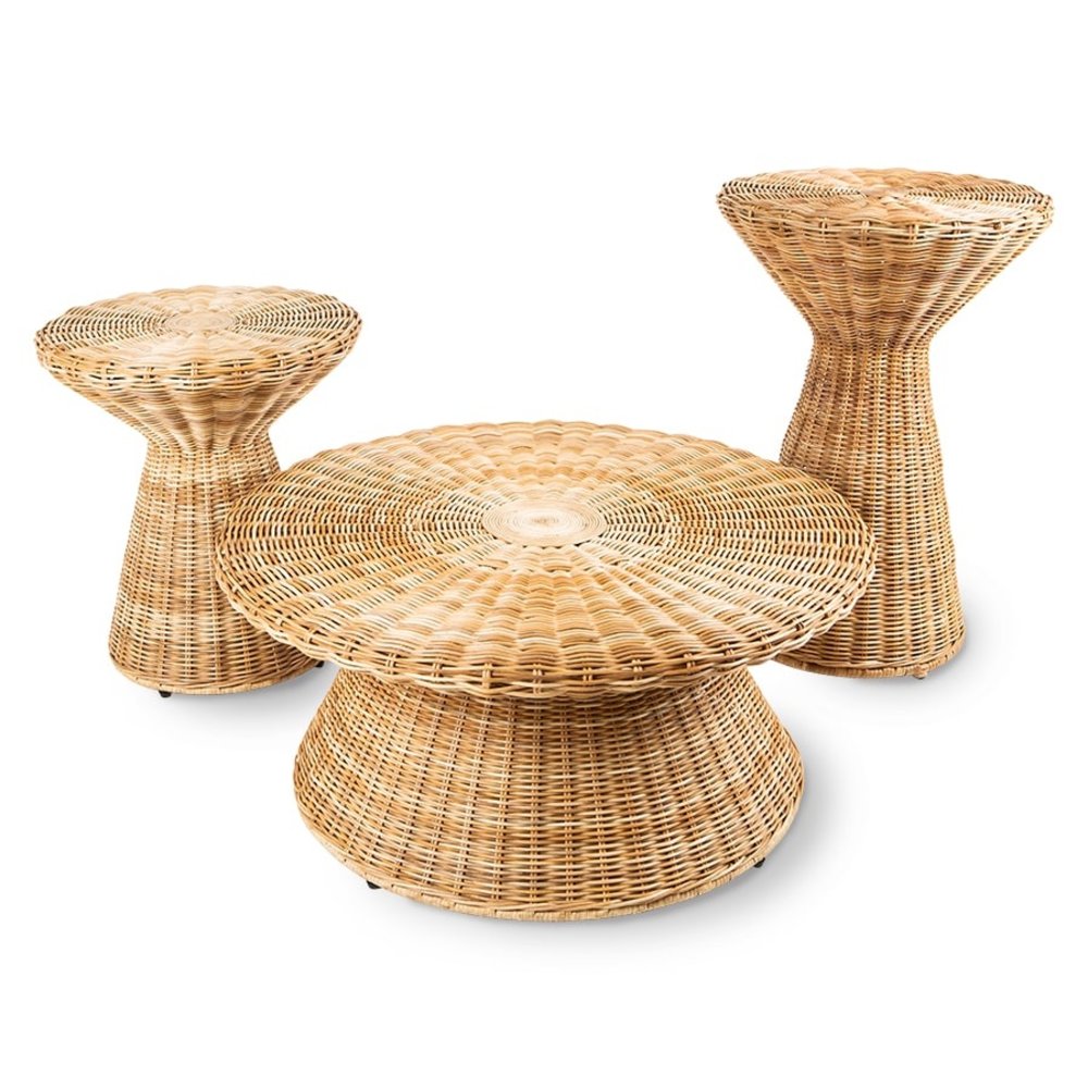 HKliving Rattan coffee table LIVING AND CO