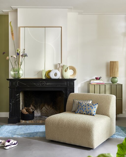 HKliving Objets HK : vase bloc céramique - pistache mat