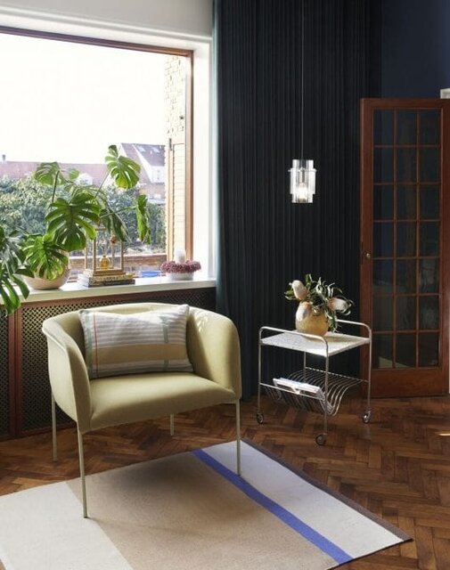 Hubsch Poltrona lounge - giallo/verde chiaro Hubsch Poltrona lounge - giallo/verde chiaro