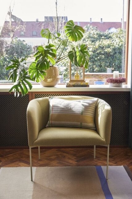 Hubsch Loungestoel - geel/lichtgroen