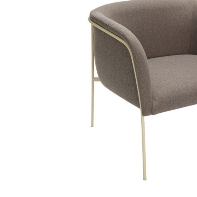Hubsch Loungestoel - lichtbruin/geel