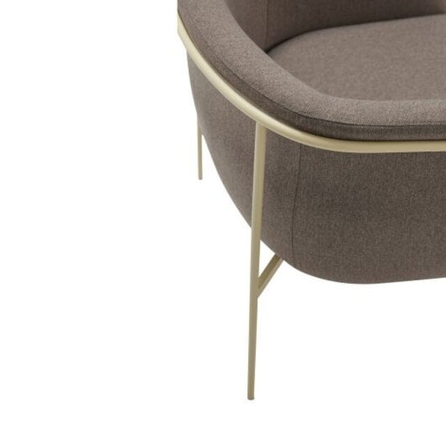 Hubsch Loungestoel - lichtbruin/geel