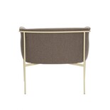 Hubsch Poltrona lounge - marrone chiaro/giallo Hubsch Poltrona lounge - marrone chiaro/giallo