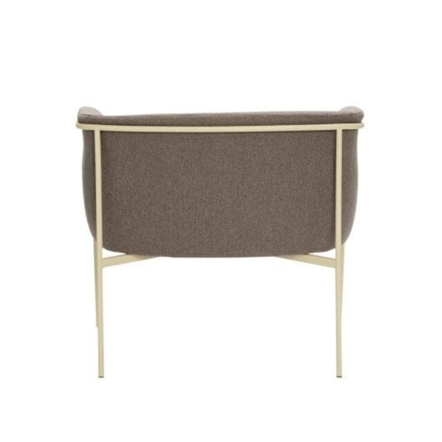 Hubsch Loungestoel - lichtbruin/geel