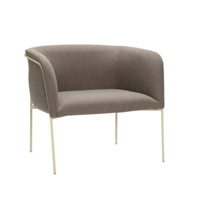 Hubsch Loungestoel - lichtbruin/geel