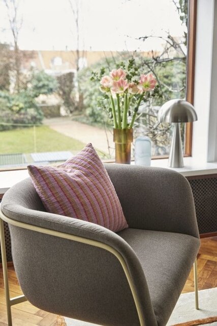 Hubsch Chaise longue - marron clair/jaune Hubsch Chaise longue - marron clair/jaune