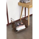 Hubsch Zeitschriftenhalter Metall/Glas - orange/nickel