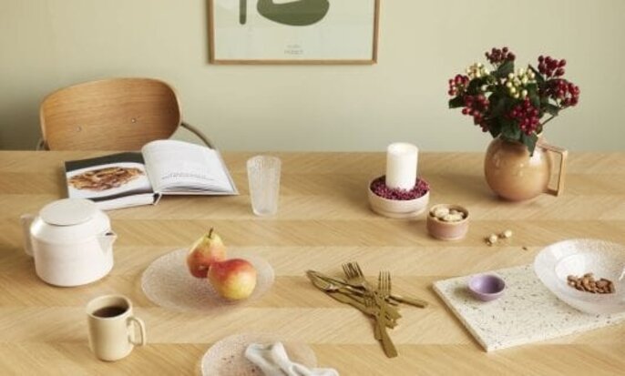Hubsch Assiettes en verre ø27cm - set de 12 pièces