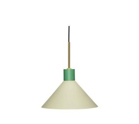 Hubsch Hengende lampe metall - brun/grønn/gul