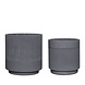 Hubsch Plaster potten grijs - set van 2 stuks Hubsch Plaster potten grijs - set van 2 stuks