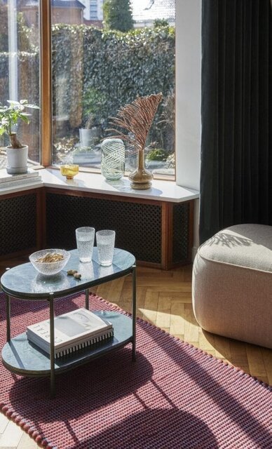 Hubsch Pouf polyester beige