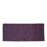 Hubsch Vloerkleed wol - blauw/bordeaux Hubsch Vloerkleed wol - blauw/bordeaux