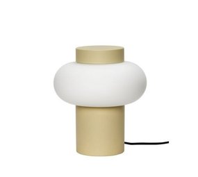 Hubsch Lampe à poser métal/verre - jaune/opale Hubsch Lampe à poser métal/verre - jaune/opale