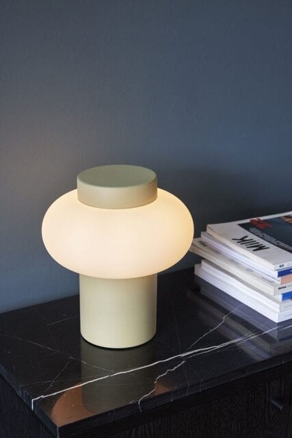 Hubsch Table lamp metal/glass - yellow/opal