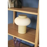 Hubsch Bordlampe metal/glas - gul/opal