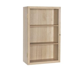 Hubsch Väggskåp glas/ekfaner - naturligt Hubsch Väggskåp glas/ekfaner - naturligt