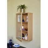 Hubsch Väggskåp glas/ekfaner - naturligt