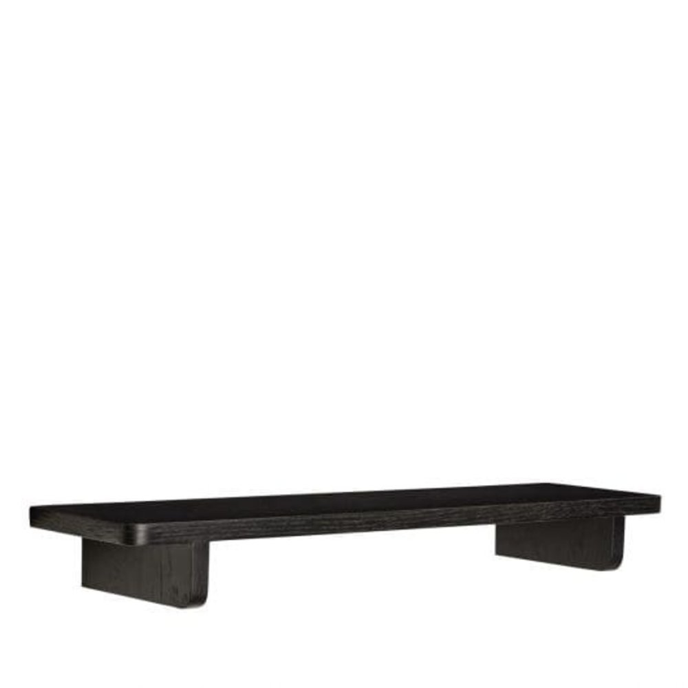 Hubsch Estante de pared chapa de roble - negro