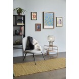 Hubsch Table métal/verre - orange/ambre