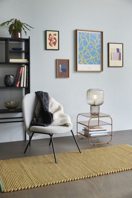 Hubsch Mesa de metal / vidrio - naranja / ámbar Hubsch Mesa de metal / vidrio - naranja / ámbar