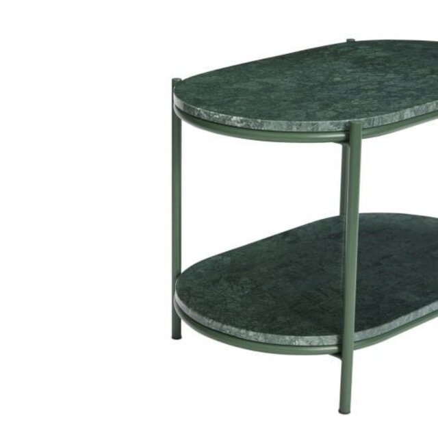 Hubsch Mesa de metal / mármol - verde