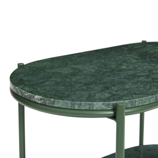 Hubsch Mesa de metal / mármol - verde