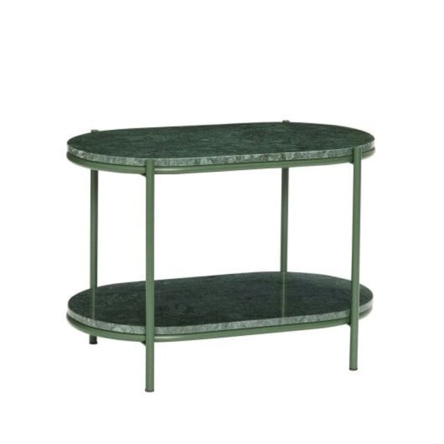 Hubsch Mesa de metal / mármol - verde