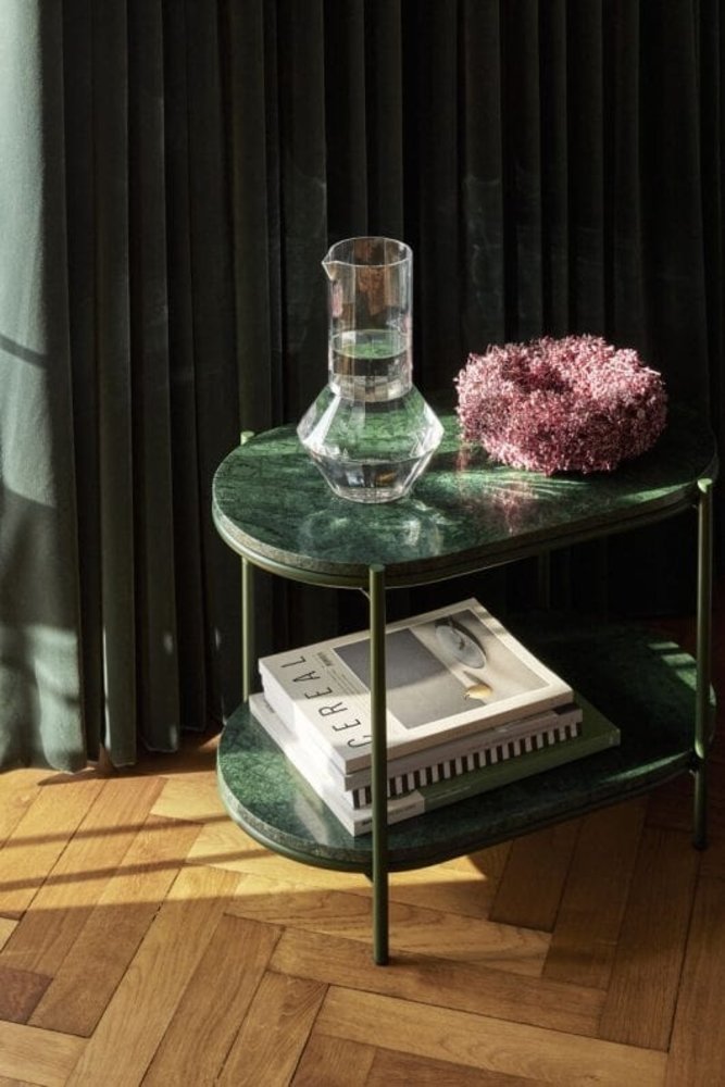 Hubsch Table metal/marble - green Hubsch Table metal/marble - green