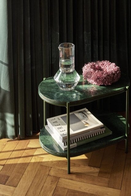 Hubsch Tafel metaal/marmer - groen