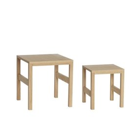 Hubsch Tables placage chêne - set de 2 pièces