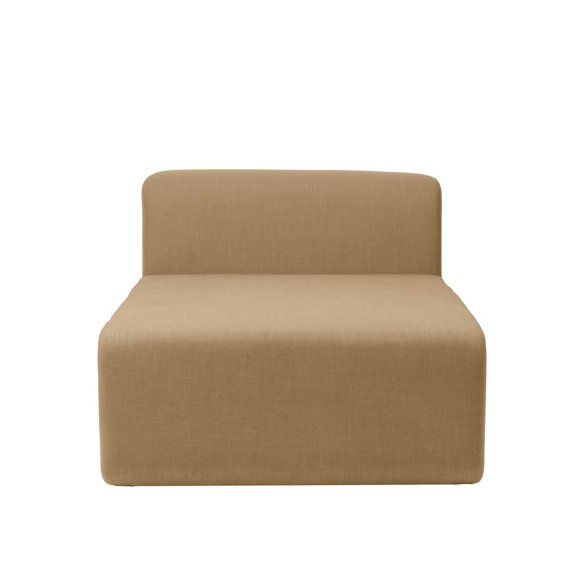Broste Copenhagen Lagoon sofa module chaise longue - ocher