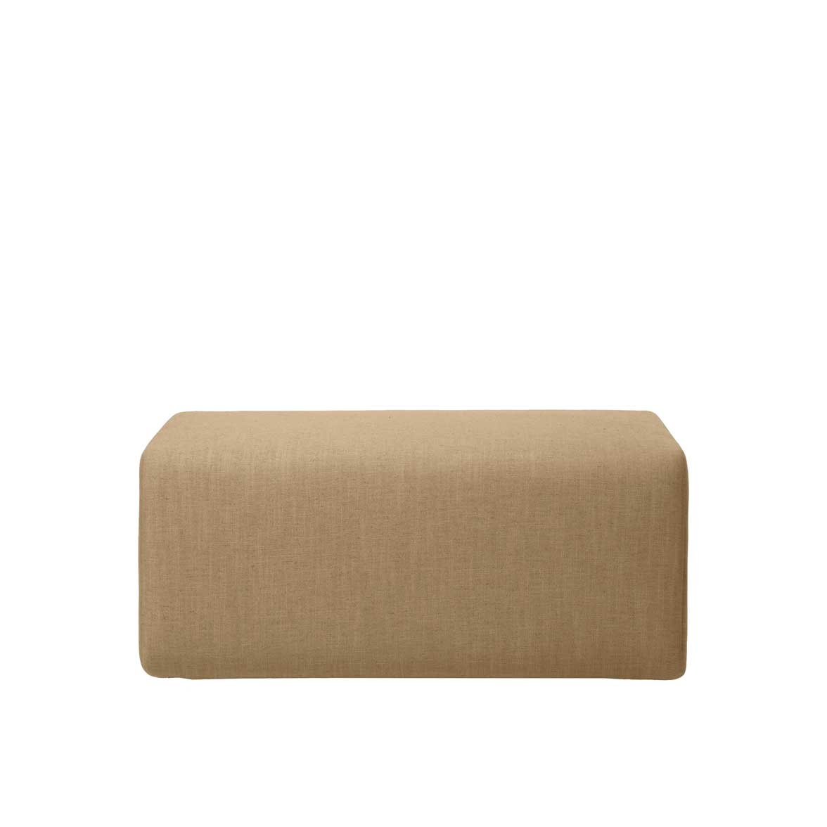 Broste Copenhagen Lagoon sofa module pouf-ochre