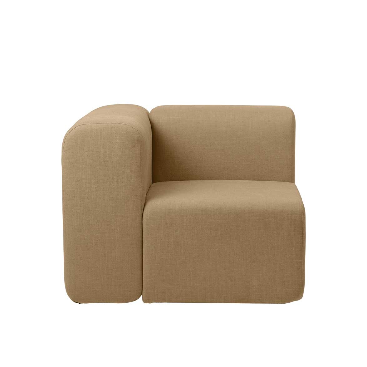 Broste Copenhagen Lagoon sofa module corner right - ocher